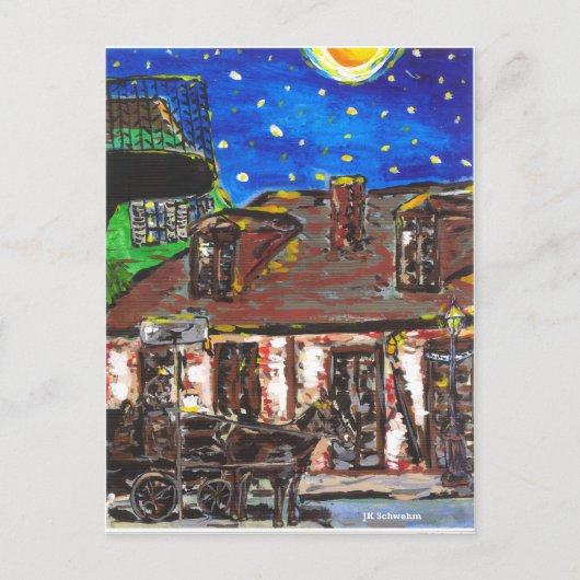 古い黒いスミスのショップフランスのクォーター ポストカード (正面)