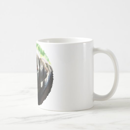 古い黒いラブラドールの写真のギフトをパーソナライズできる コーヒーマグカップ (右)