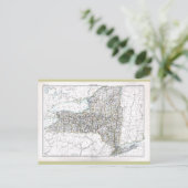 古い1884年のニューヨーク地図 ポストカード (スタンド正面)