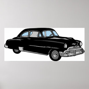 古い1950ヴィンテージシェヴィー車 – クラシック! ポスター