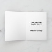 古い50誕生日カード カード (内部)