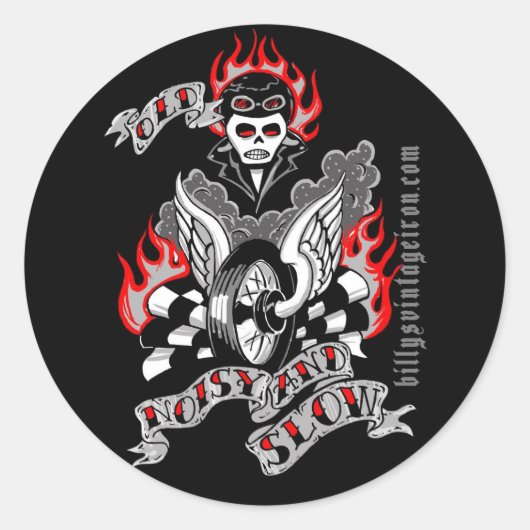 古い、ノイズが多く遅い（カラー） ラウンドシール (正面)