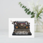 古い、ファッションドヴィンテージ・タイプライター ポストカード (スタンド正面)
