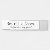 古い「ファッションド制限付きアクセス」 サインプレート (正面)