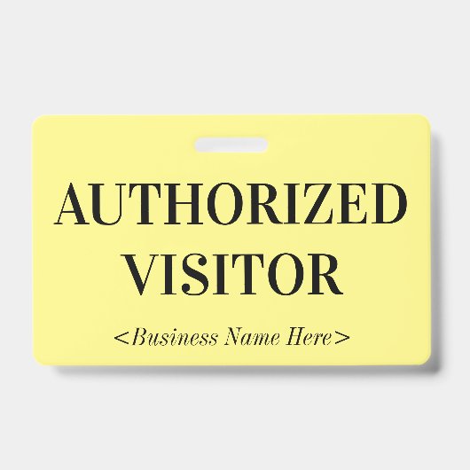 古い「ファッションドAUTHORIZED VISITOR」バッジ バッジ (正面)