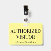 古い「ファッションドAUTHORIZED VISITOR」バッジ バッジ (正面 （クリップ付）)