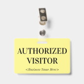 古い「ファッションドAUTHORIZED VISITOR」バッジ バッジ (裏面 （クリップ付）)