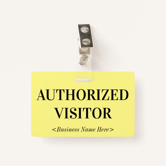 古い「ファッションドAUTHORIZED VISITOR」バッジ バッジ (正面クリップ)