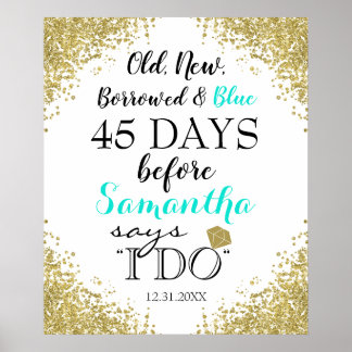 古い 新しい 借りた 青いもの ポスター