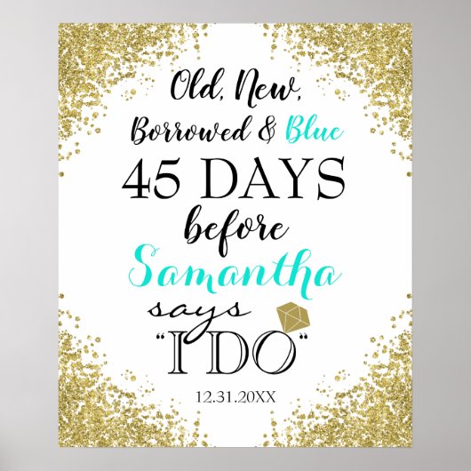 古い 新しい 借りた 青いもの ポスター (正面)