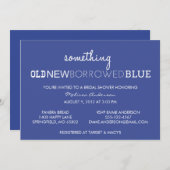 古い、新しい、借りた、青いブライダルシャワーI 招待状 (正面/裏面)