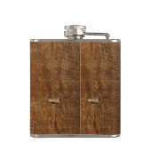 古い「木製」のフラスコ(イニシャル付き、またはなし) フラスク (裏面)