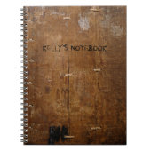 古い「木製」ノートブック(名前を付ける場合と付けない場合) ノートブック (正面)