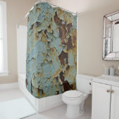 古い、腐食した錆びた金属の背景。 シャワーカーテン (インサイチュ)