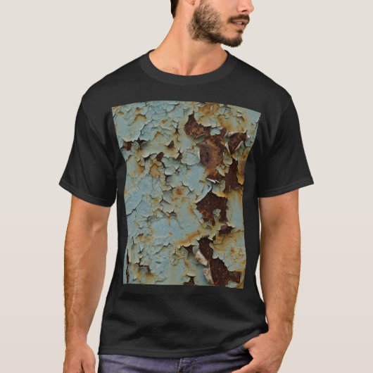 古い、腐食した錆びた金属の背景。 Tシャツ (正面)