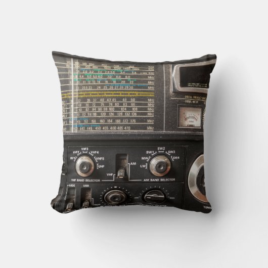 古いAMラジオの詳細 クッション (正面)