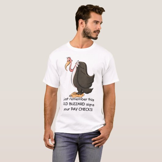 古いBuzzardのボスのおもしろTシャツ Tシャツ (正面フル)