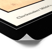 古いClockworkダイアグラム ポスター (角)