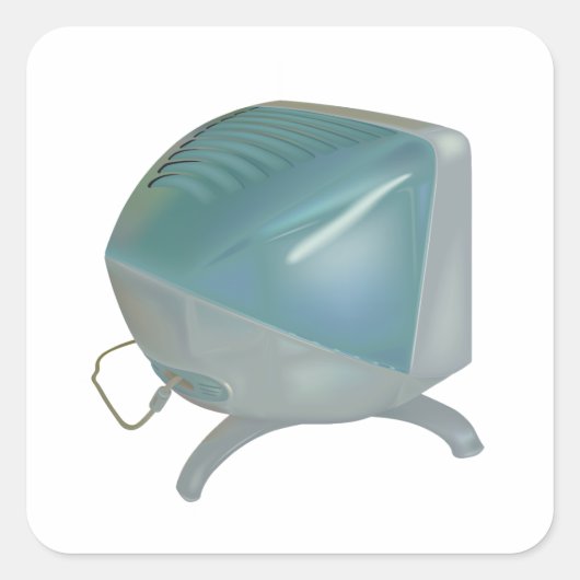 古いCRTモニタ スクエアシール (正面)