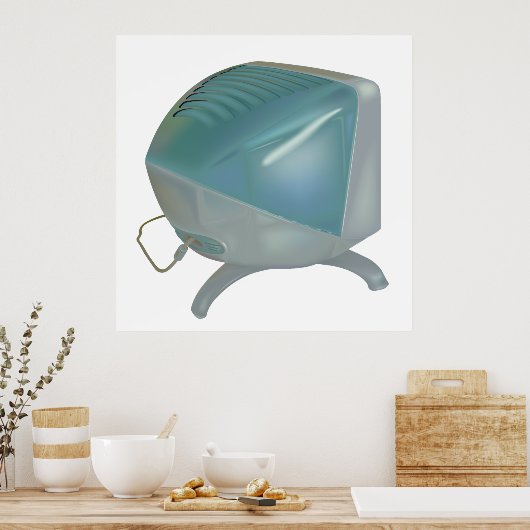 古いCRTモニタ ポスター (キッチン)