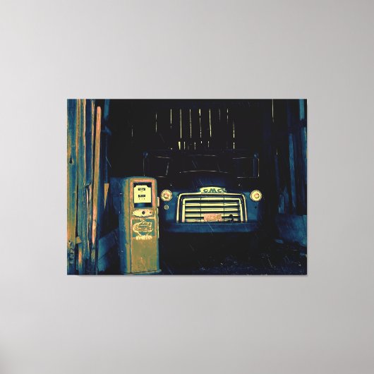 古いGMCトラック キャンバスプリント (正面)