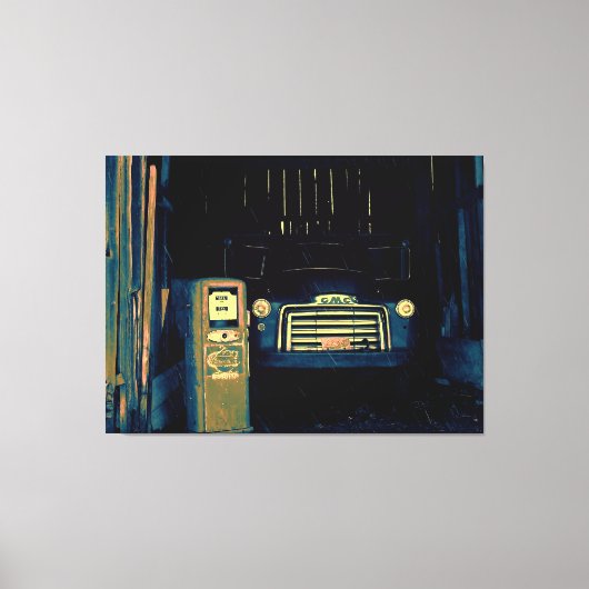 古いGMCトラック キャンバスプリント (正面)