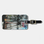 古いIronsidesのボストン港の抽象芸術の印象主義 ラゲッジタグ (正面横)