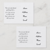 古いis-businessカードを取得する悲しい部分 名刺 (正面/裏面)