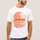 古いLabyrintカスタマイズ可能な文字ラウンドマンダラ Tシャツ (正面)