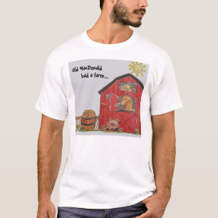 古いMacDonaldに農場がありました Tシャツ