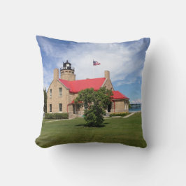 古いMackinacポイント灯台橋 クッション