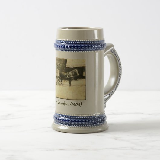 古いMilkwagon ビールジョッキ (正面右)