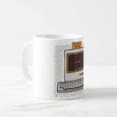 古いPCでのゲーム コーヒーマグカップ (正面左)