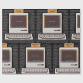 古いPCでのゲーム ラッピングペーパー (フラット)