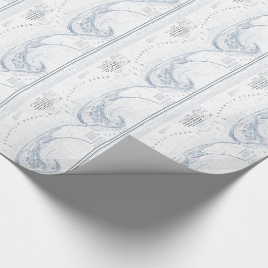 古いProvincetownのケープコッドの地図 ラッピングペーパー (角)