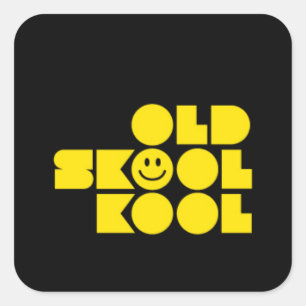 古いSkoolのかっこいいロゴのステッカー大きいパック スクエアシール