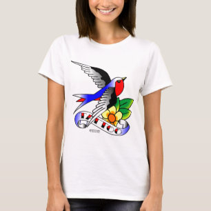 古いSkoolのつばめの入れ墨 Tシャツ