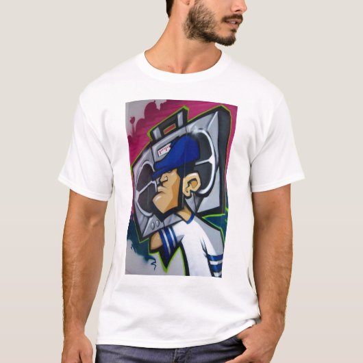 古いSKOOLのスタイルのキャラクターのTシャツ Tシャツ (正面)