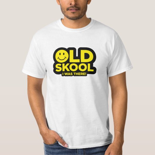 古いSkool -私はそこにいました! 酸の激賞-白 Tシャツ (正面)