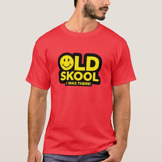 古いSkool -私はワイシャツそこにいました-酸の赤 Tシャツ (正面)