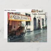 古いTalllin、エストニア ポストカード (正面/裏面)
