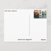 古いTalllin、エストニア ポストカード (裏面)