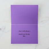 古いTImeパープルバラフローラセット カード (内部)