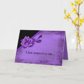 古いTImeパープルバラフローラセット カード (黄色い花)