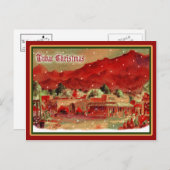 古いTubacファッションドクリスマスポストカード シーズンポストカード (正面/裏面)