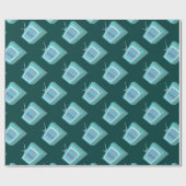 古いTV ラッピングペーパー (フラット)