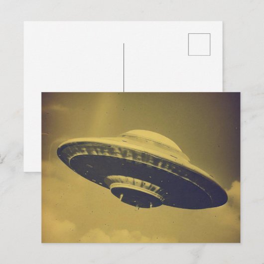 古いUFO写真 ポストカード (正面/裏面)