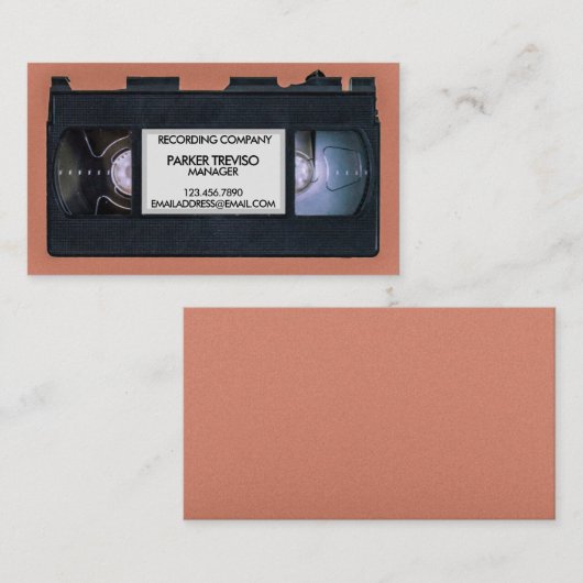古いVHSテープ 名刺 (正面/裏面)