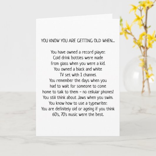 **古いWHEN**誕生日 カード (黄色い花)