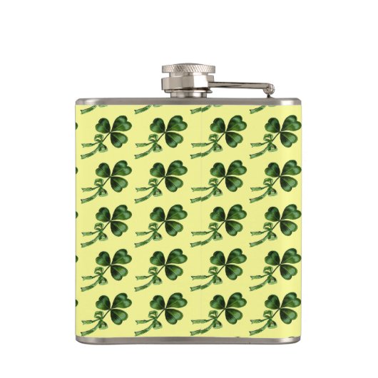古おもしろいいファッションST.PATRICKのハート猫 フラスク (裏面)